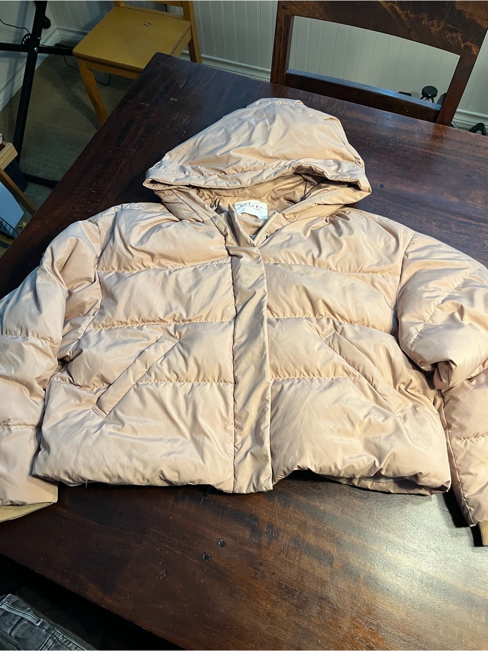 Velvet by Graham & Spencer Blush Pink Quilted Hooded Puffer
